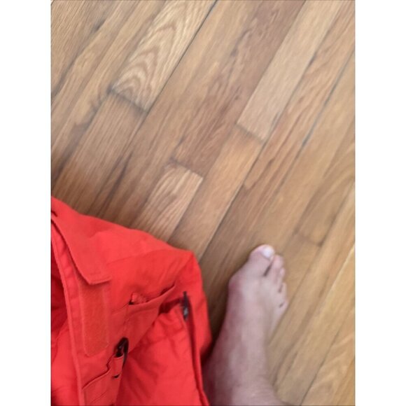 LL Bean Kids Snow Pants Orange Insulated Thinsulate Size 14 - Picture 6 of 6